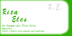 rita eles business card
